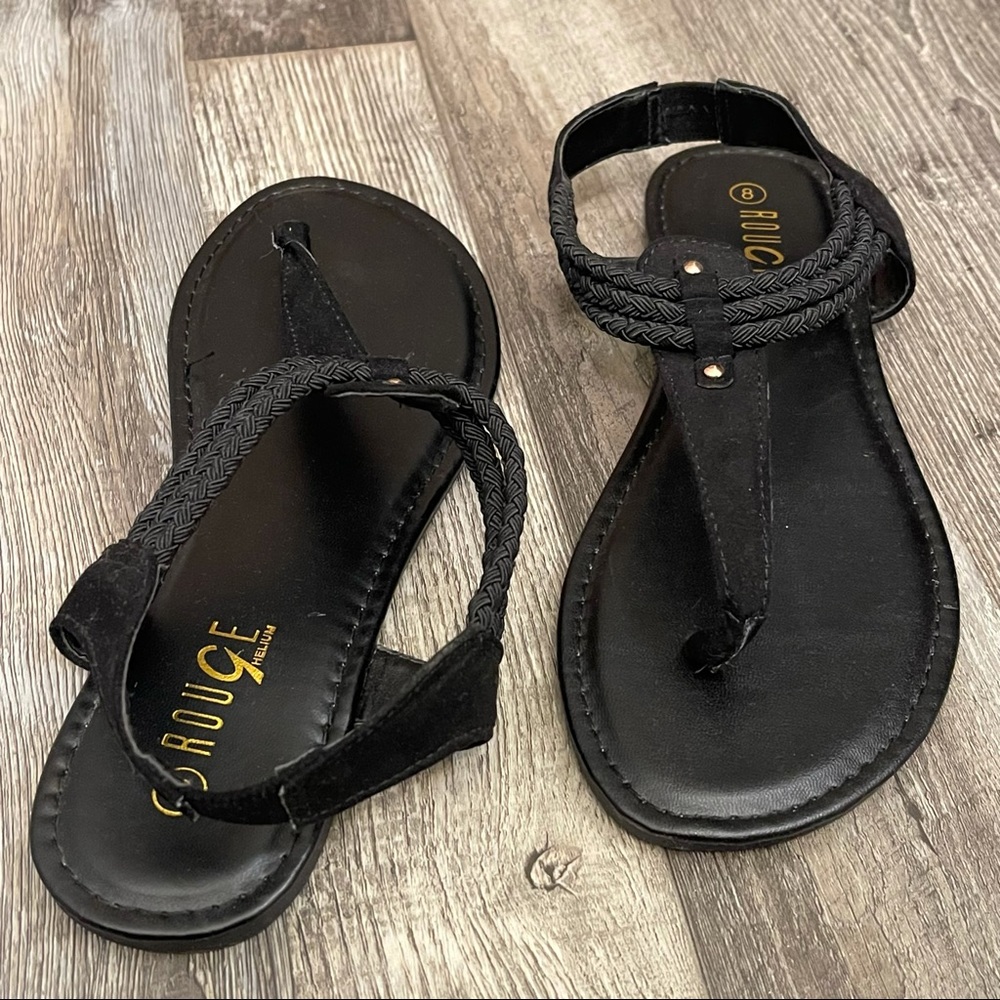 SOLD Womens black sandals size 8 - Picture 2 of 11